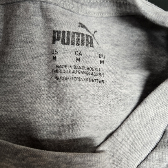 Puma Heather Gray Essential Logo T-Shirt Dress Size Medium - Picture 3 of 5